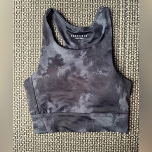 Allfenix Women's Black Racerback Bra Top Tye Dye